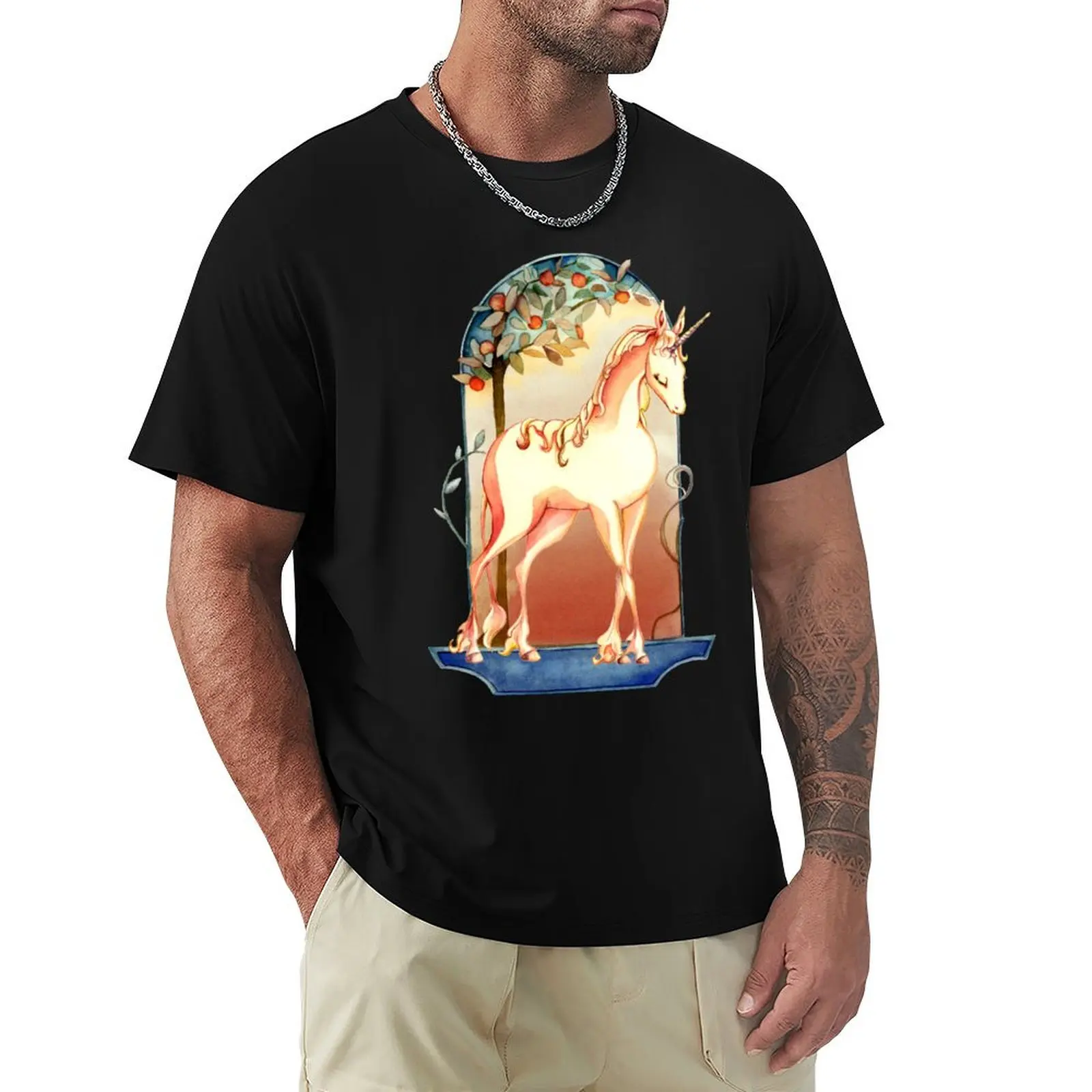 

The Last Unicorn Under A Sunlit Tree T-Shirt Plus Size All Match Tee Shirt
