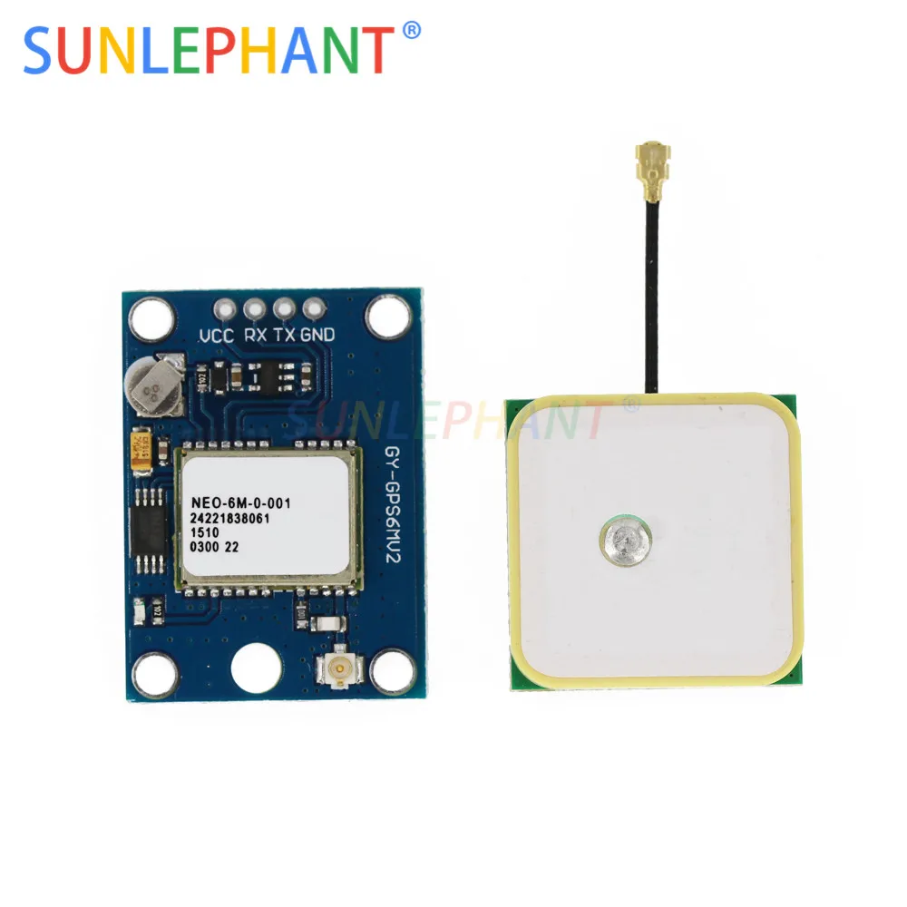 1Set NEO-6M GPS Module GY-GPS6MV2 NEO6MV2 Buit-in EEPROM APM2.5 Antenna 3V-5V RS232 TTL Board for Flight Control