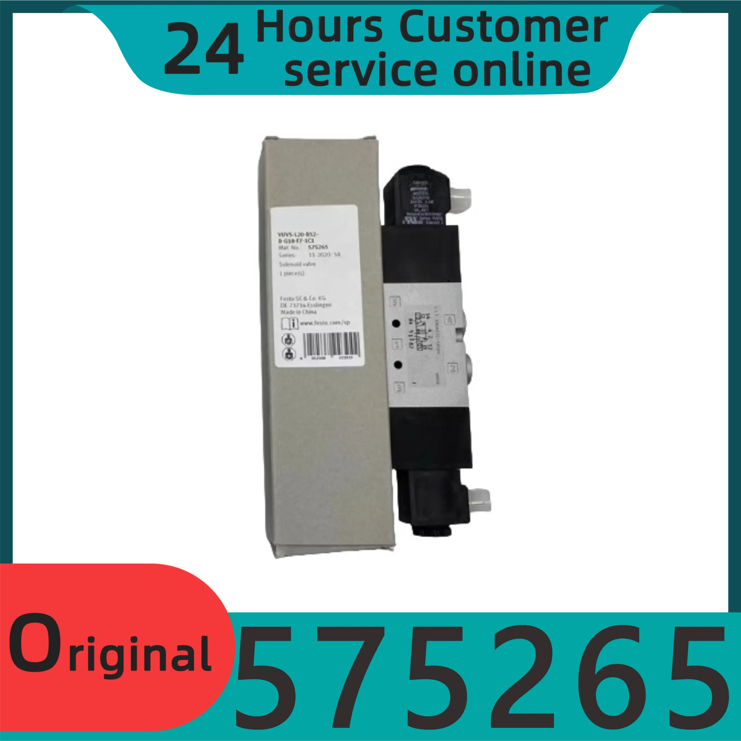 

Brand new original solenoid valve VUVS-L20-B52-D-G18-F7-1C1+G 575251 575265 8059137