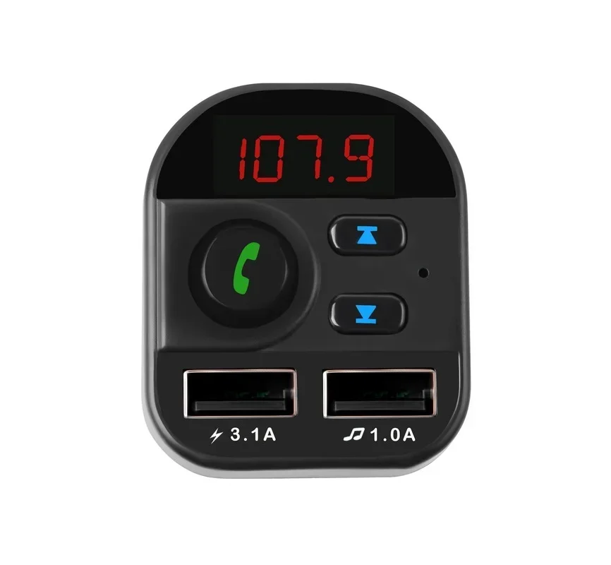 2.1A المزدوج USB شاحن سيارة بلوتوث سيارة لاسلكية عدة Handfree LCD FM الارسال MP3 الموسيقى TF بطاقة U القرص مشغل موسيقى محول