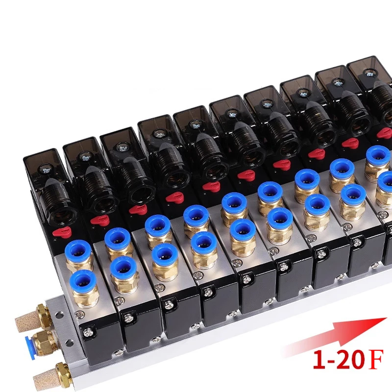 4V110-06 4V210-08 4V310-10 4V410-15 Set Valves Exhaust Manifold 1F/2F/3F/4F/5F/7F/8F/10F/12F/15F/16F Solenoid Valve Station Base