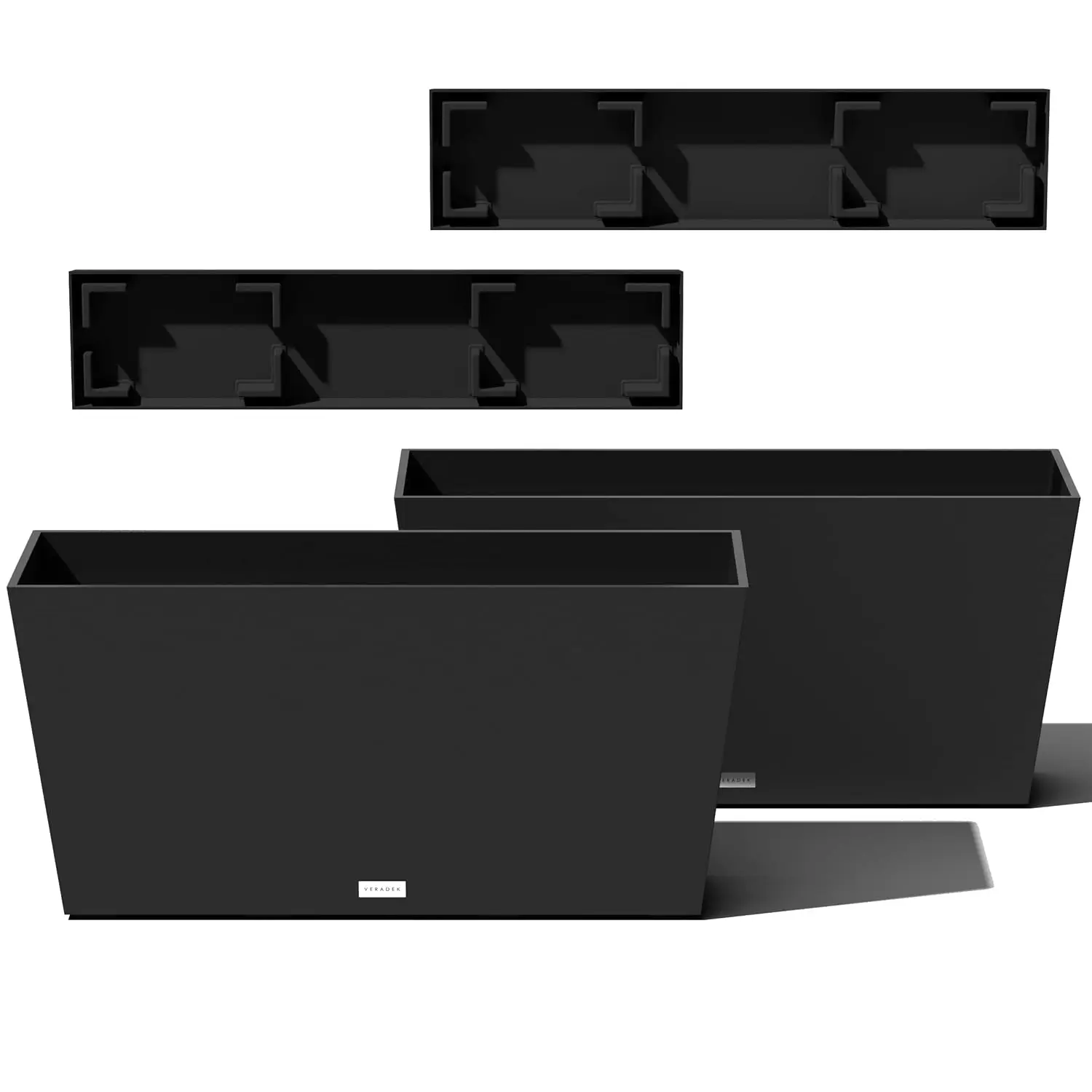 Pure Series Midori Planter & Drip Tray - Wide Outdoor Planter Set