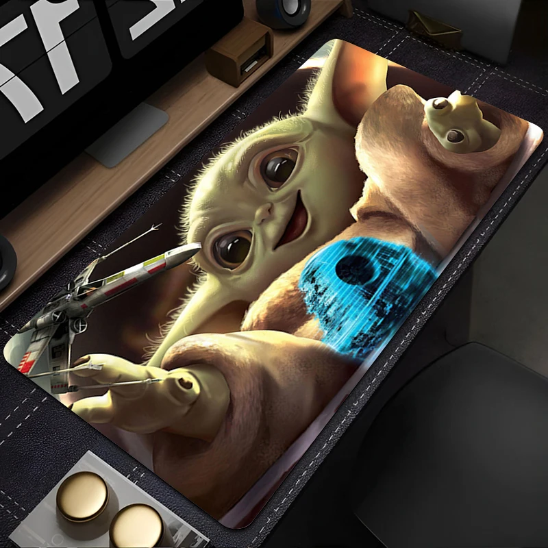 

Cool Anime Star Wars Yoda Mouse Pad HD Print Mousepad Durable Computer Gaming Keyboard Pad Functional Accessories Desk Mat