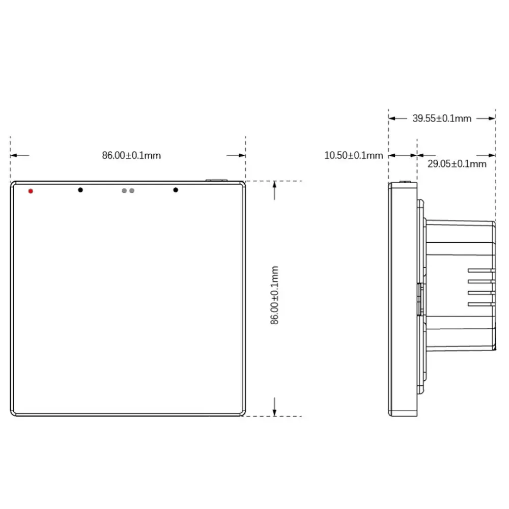 KNXsmart Home Switch 4'' Smart Central Control Display Smart Hotel Touch Temperature Control Display Wall Central POE