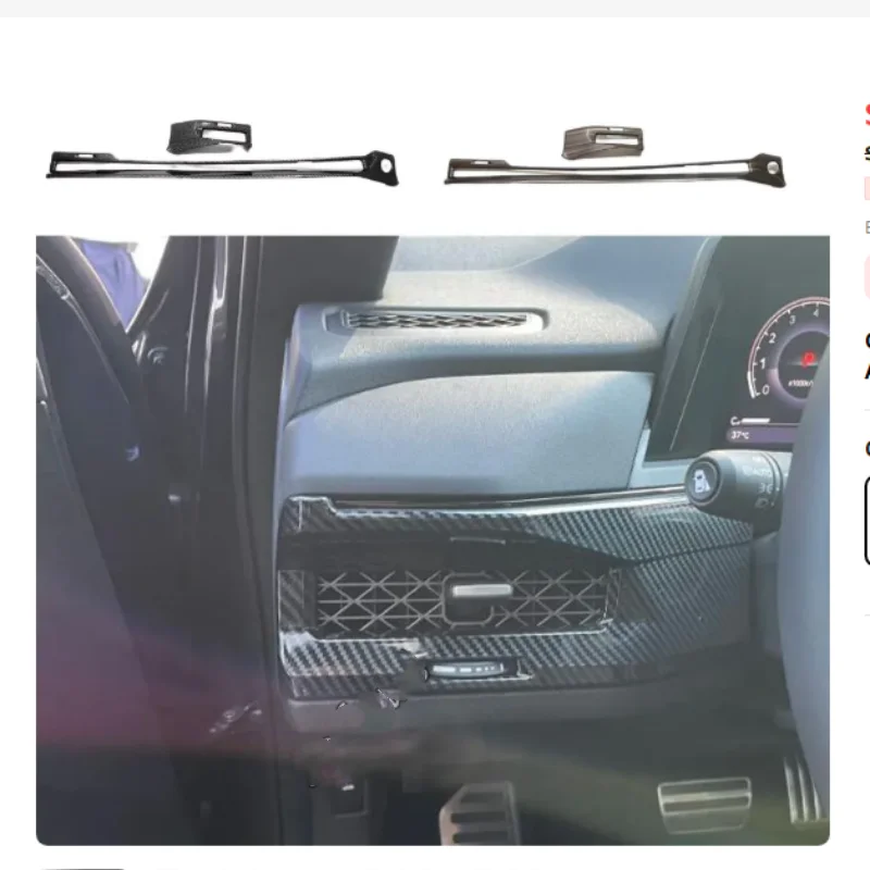

Car Center Console Air Condition Vent Cover ABS Plastic Decor Frame For Honda Accord 11th 2023 2024 Auto Interior Accessories