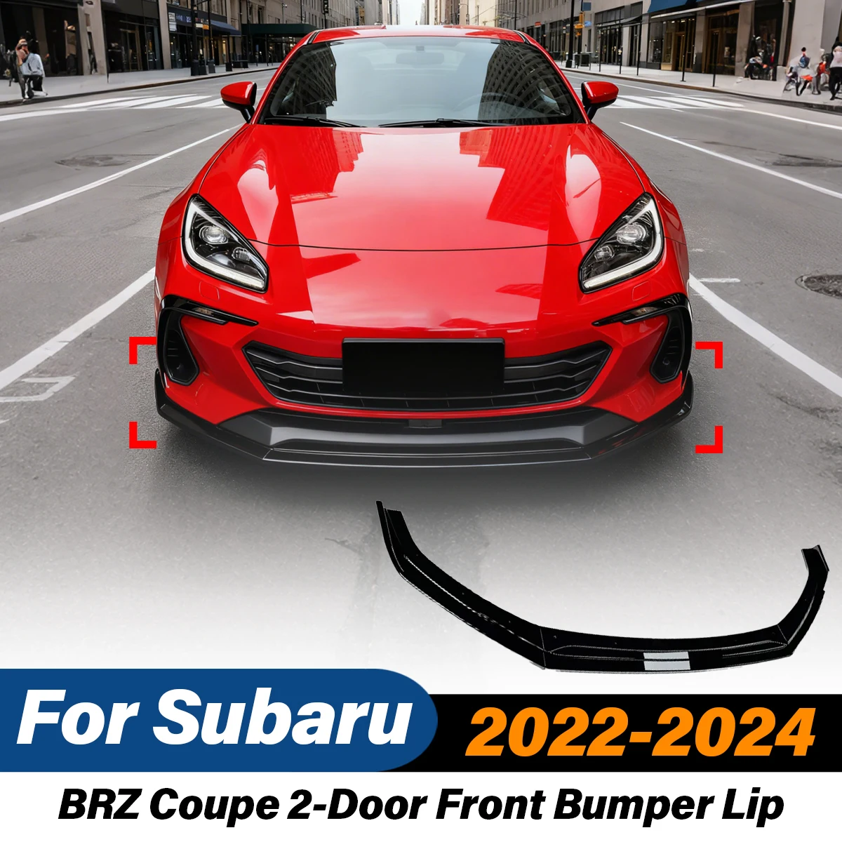 

For Subaru BRZ Coupe 2-Door 2022 2023 2024 Automobile Front Bumper Lip Sports Style Spoiler ABS Splitter Body Modification Kit