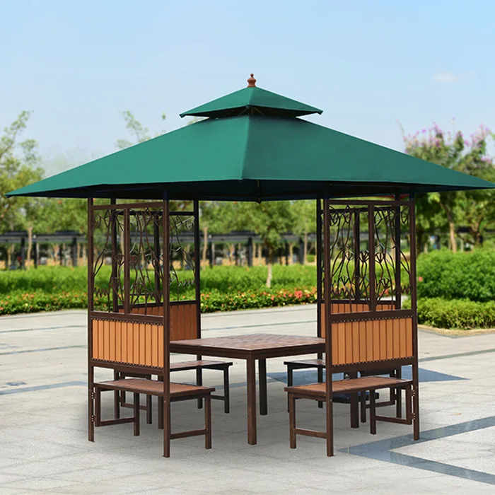 Outdoor courtyard flower and bird pavilion outdoor garden four-corner cloth roof leisure rainproof