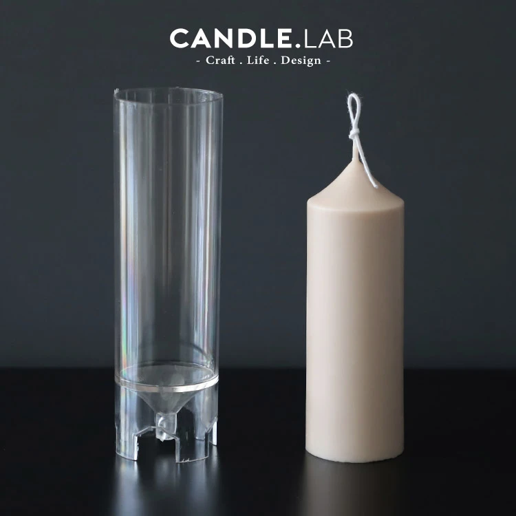 

CANDLE.LAB | Свеча Церковная верхняя цилиндрическая форма для ПК Прозрачная твердая пластиковая форма 15.