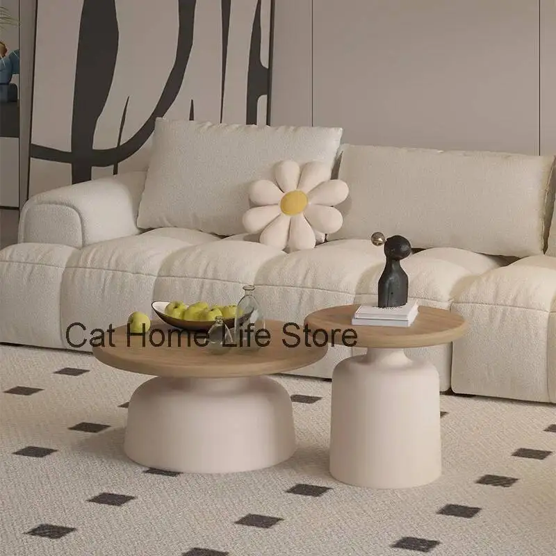 

Round Wooden Coffee Table Side Bedroom Small Modern Japanese Coffee Table Tea Cute Minimalist Mesa Redonda Designer Furniture