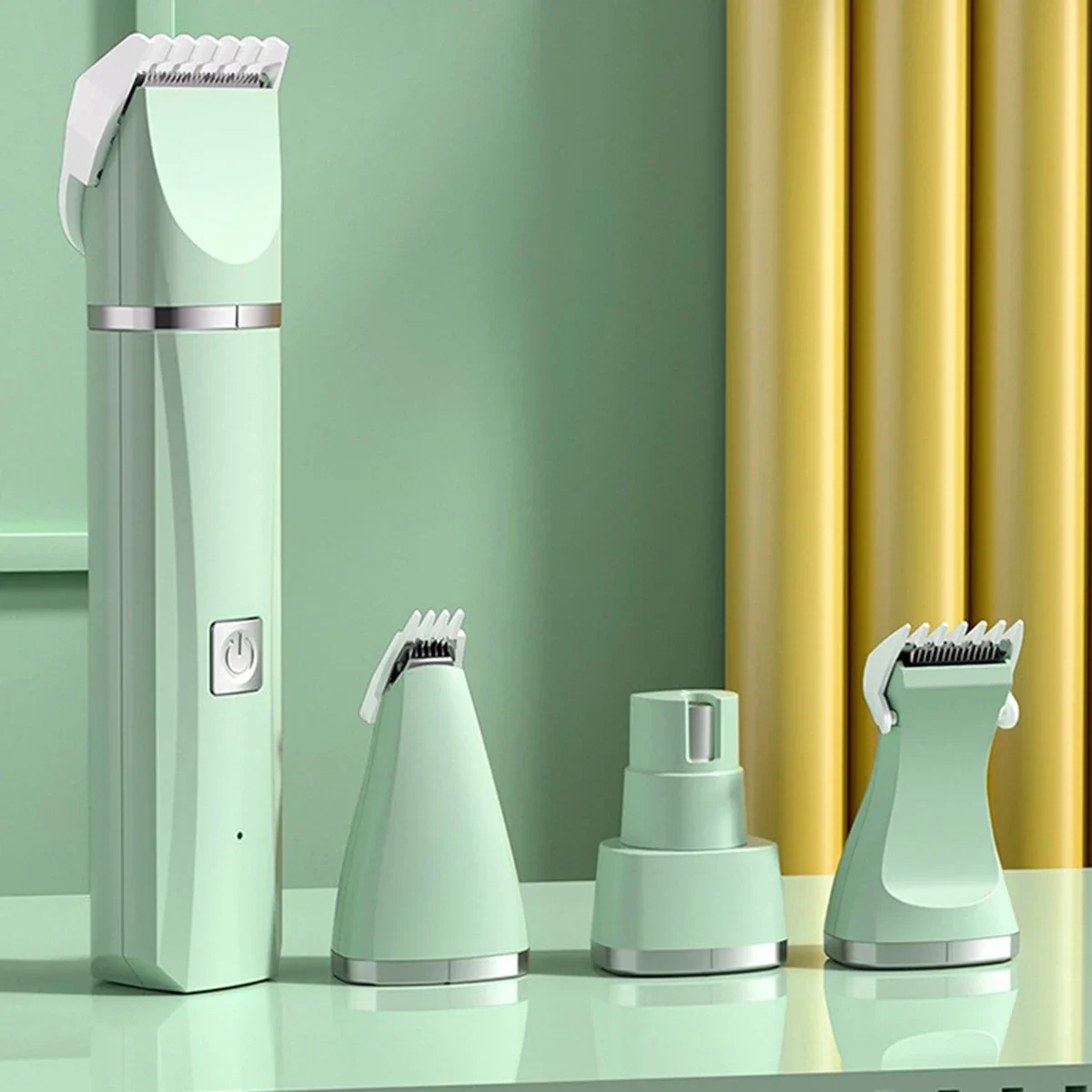 

Rechargeable Pet Hair Clipper, 4 Blades for Full-Body Grooming, Nail Grinding & Paw Hair Trimming Afeitadora perros Dog clipper