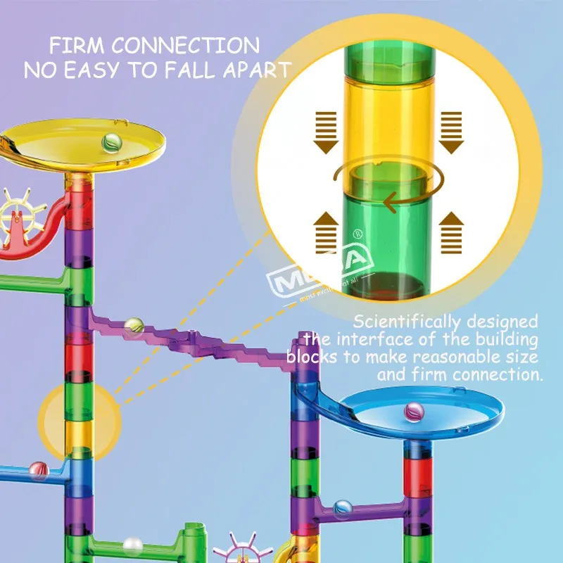 Safety Material Educational Toys Marble Toys Ball Track Assembly Building Blocks kids' Marbel Run Toys Rail Track