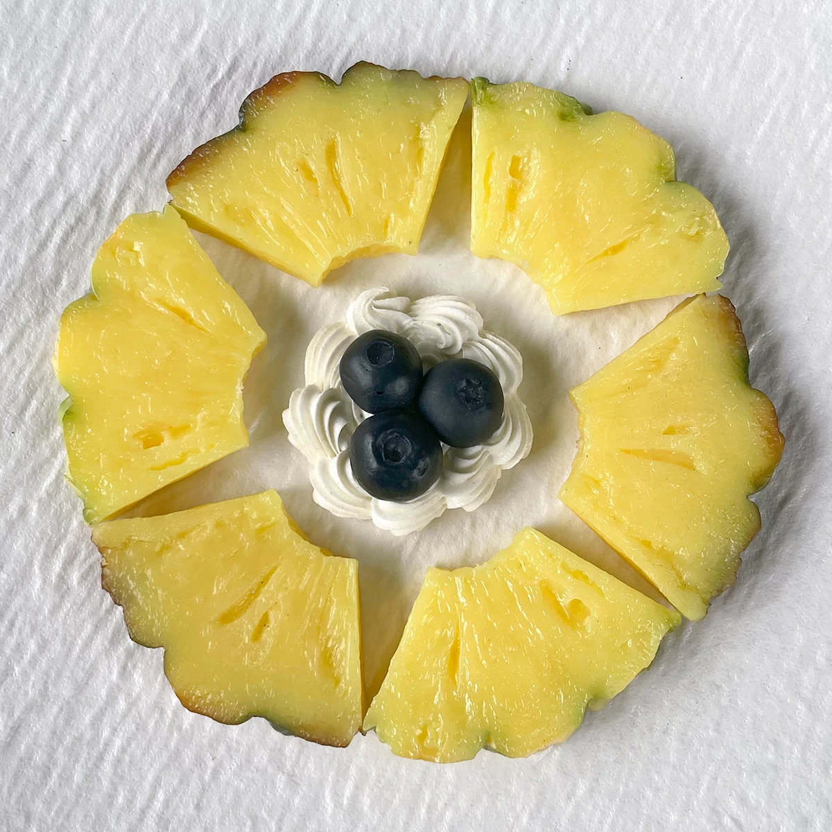 Fettees de piña falsas: modelos de frutas realistas, accesorios de fotografía para alimentos, decoración de exhibición tropical