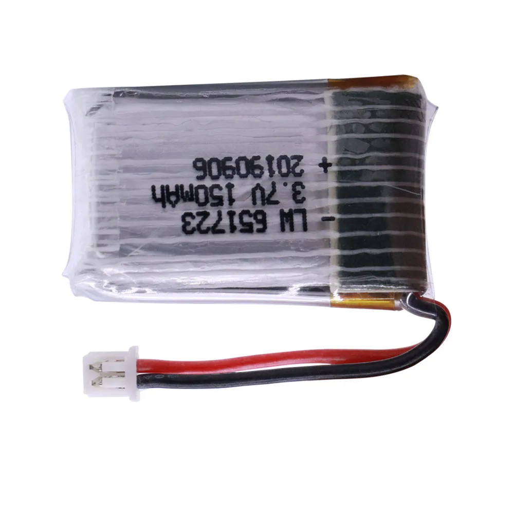 100pcs lipo battery 3.7V 150mAh For Syma S8 M67 U839  H20 RC Quadcopter Parts 3.7v Lipo battery toy Accessories