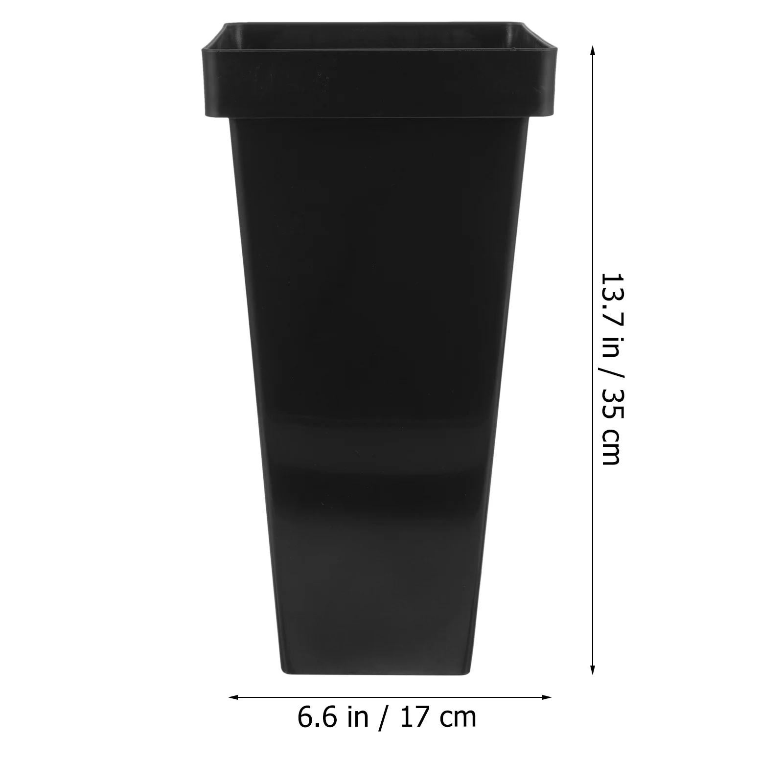 Black Square Umbrella Storage Bucket 50cm Professional Rainproof Holder for Home Entryway Hallway Space Saving Plastic Stand