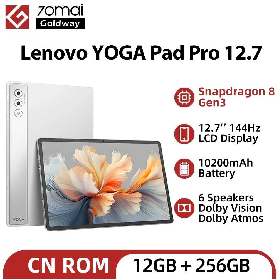 Original Lenovo Yoga Pad Pro 12.7 Tab 12GB 256GB Snapdragon 8 Gen 3 12.7