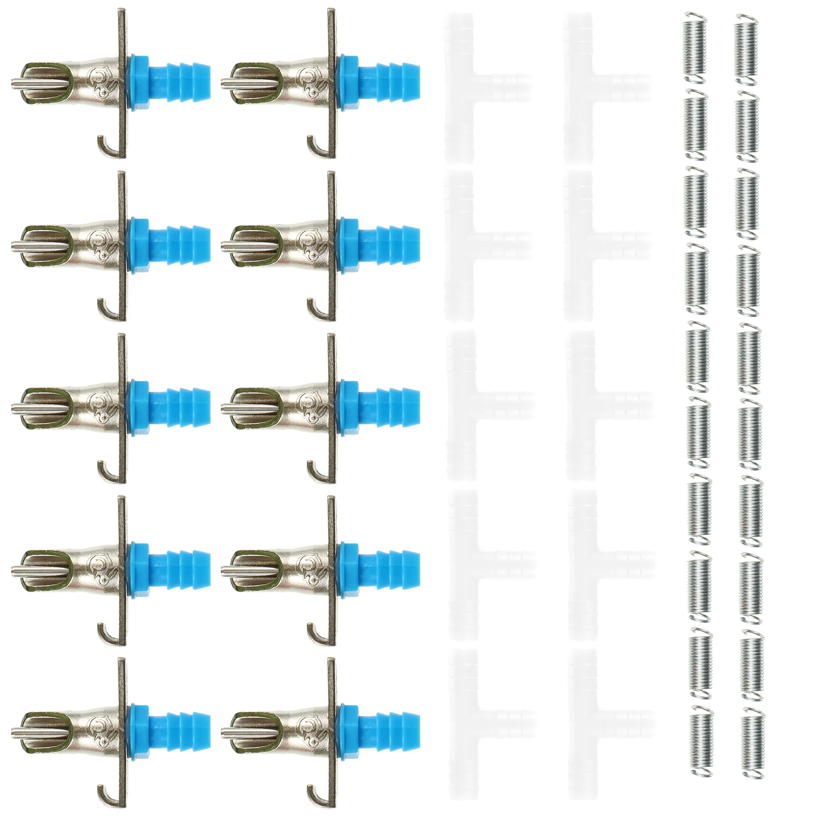 

10pcs Automatic Drinker Red Spring Drinking Equipment for Cage Feeder Splash Proof Polished Craftsmanship