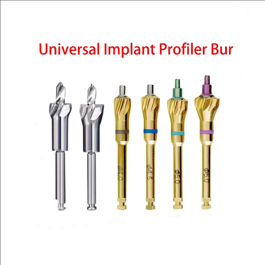 

Dental Universal Implant Bone Profiler With Pilot Drill Grinding Burs Implant Debridement Surgical Instrument