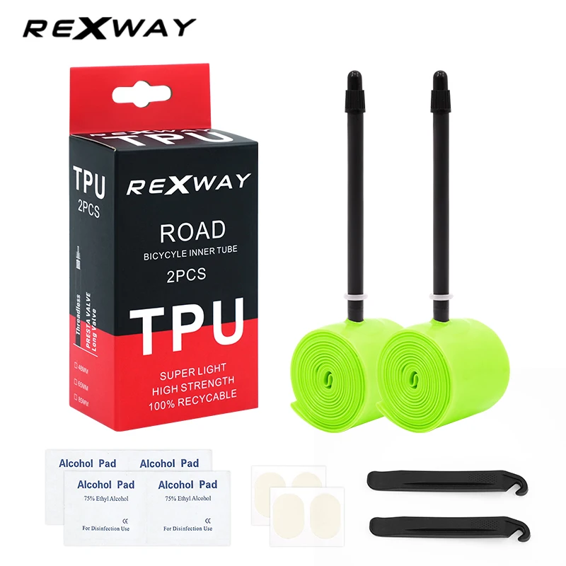 REXWAY – chambre à air légère en TPU 700C 18-32, route FV48mm 65mm 85mm, Valve française