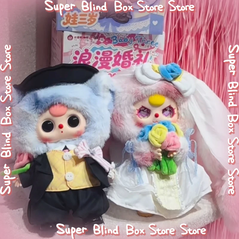 

New Style Baby Three 400% Romantic Wedding Blind Box Mystery Box Figure Toy Kawaii Doll Kids Girl Limit Valentine'S Day Gift