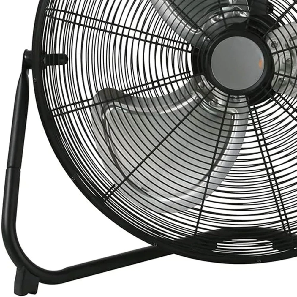 

Pro Heavy-Duty High Velocity Metal Blade Floor Fan w/ 3 Speeds, Black,20" - Corded Electric Air Cooling Unit w/ 5300 CFM Airflow