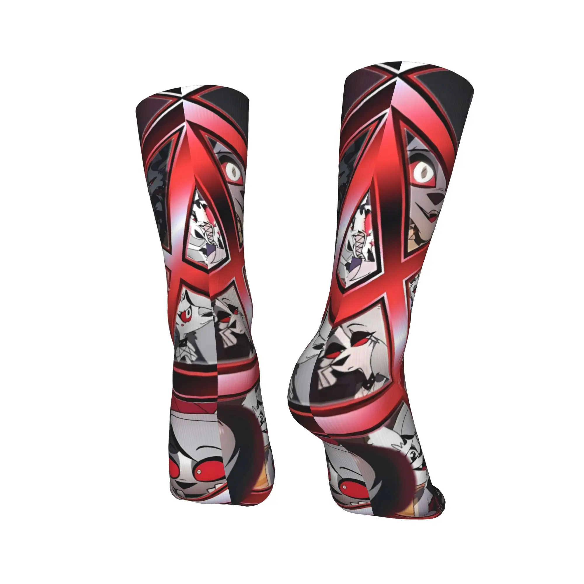 Helluva Boss Loona Socks  Pattern Stockings Non-Slip Men Socks Soft Breathable Autumn Novelty Climbing Socks