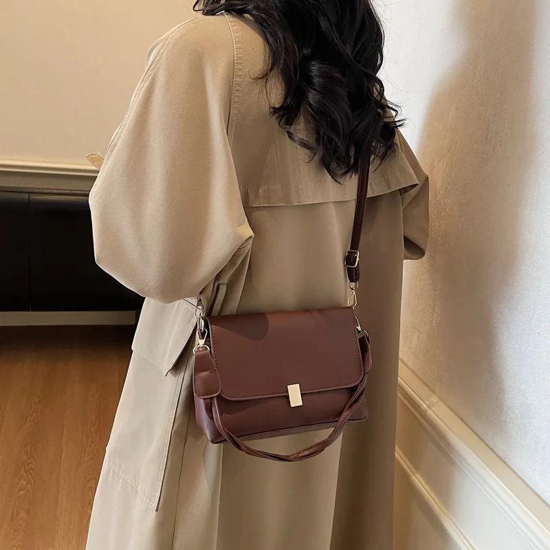 

2025 New Niche Small Square Bag for Women, Vintage Style Genuine Leather Multi-way Shoulder Crossbody Purse, Bag for Women