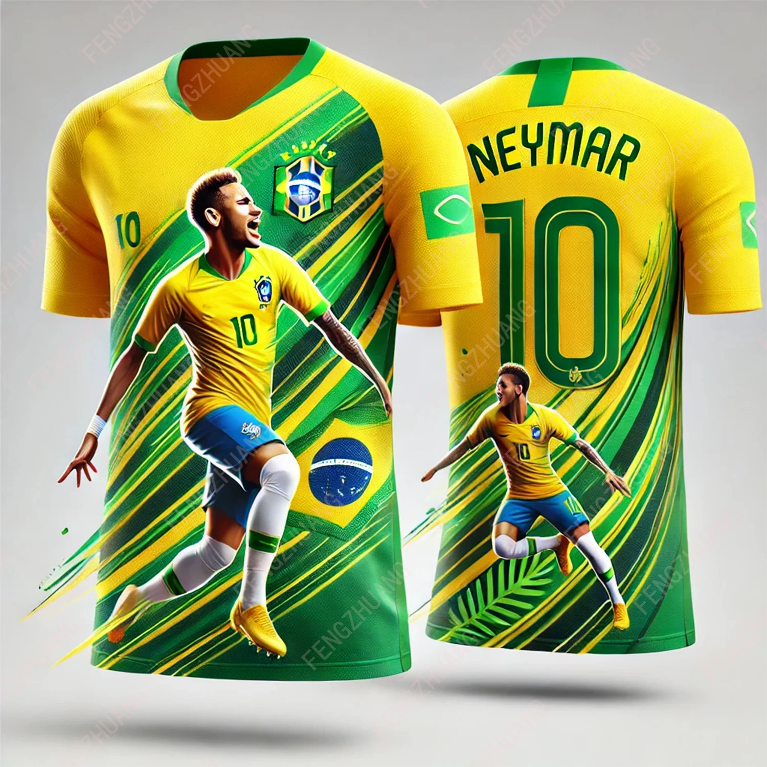 Neymar AR Jersey Printing Training Jersey Absorb Sweat Outdoors Exercise Uniform Football For Adult&Kid jersey