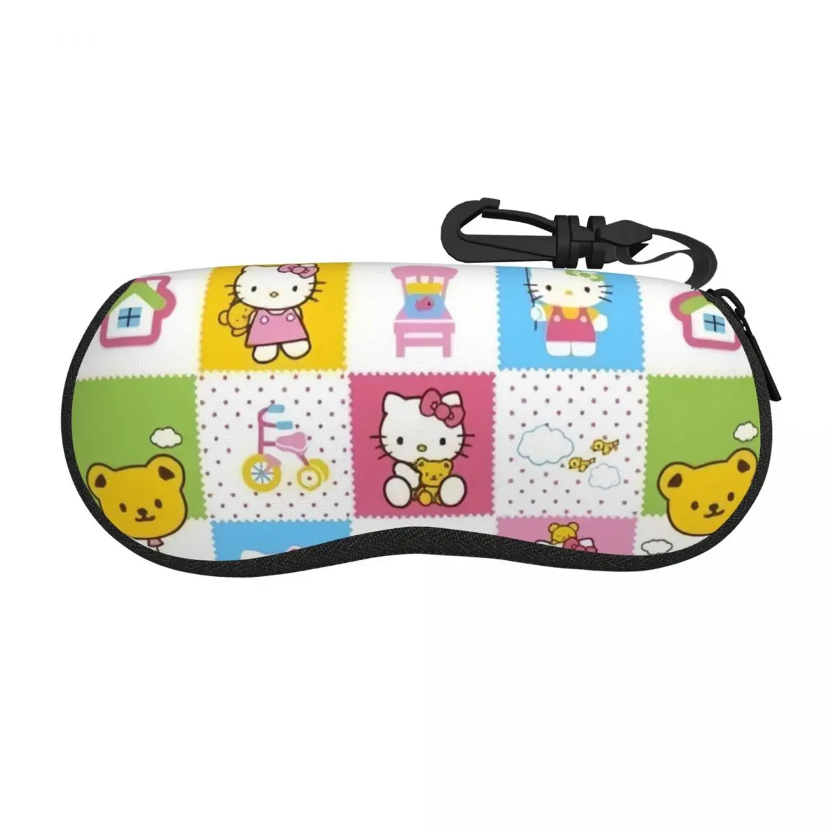 

Чехол для очков с рисунком Hello Kitty Sanrio, японский аниме, портативный чехол для очков, коробка для солнцезащитных очков