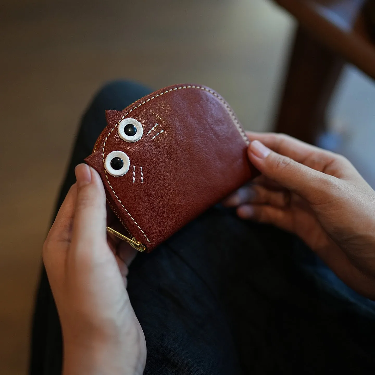 

Vintage Cute Vegetable Tanned Leather Accordion Card Holder for Women Top Grain Genuine Leather Credit Card & Coin Purse Wallet