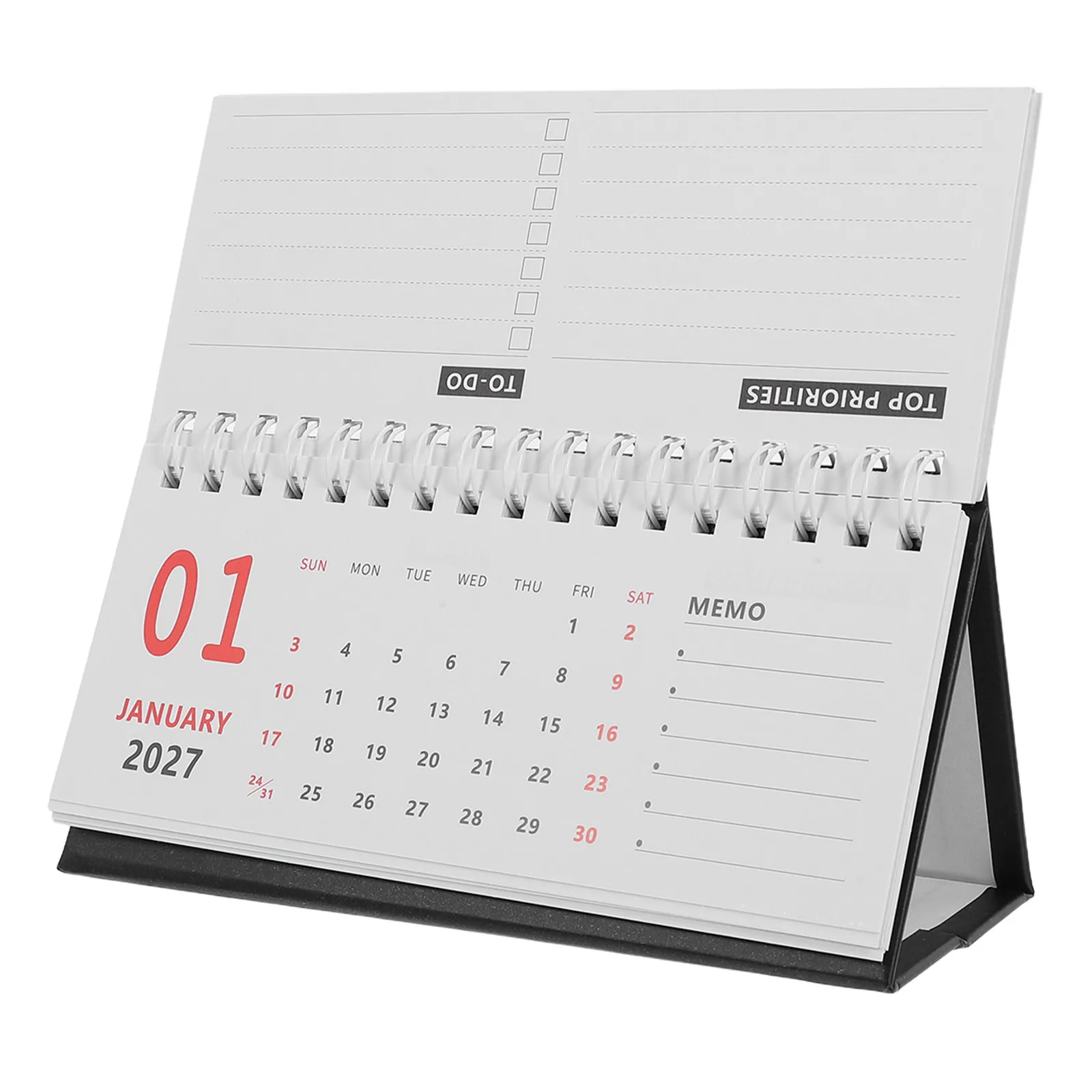 Mini 2027 Standing Desk Calendar Monthly Desktop Planner Compact Office Dorm Room Small Flip Calendar ‌Dorm Essentials‌