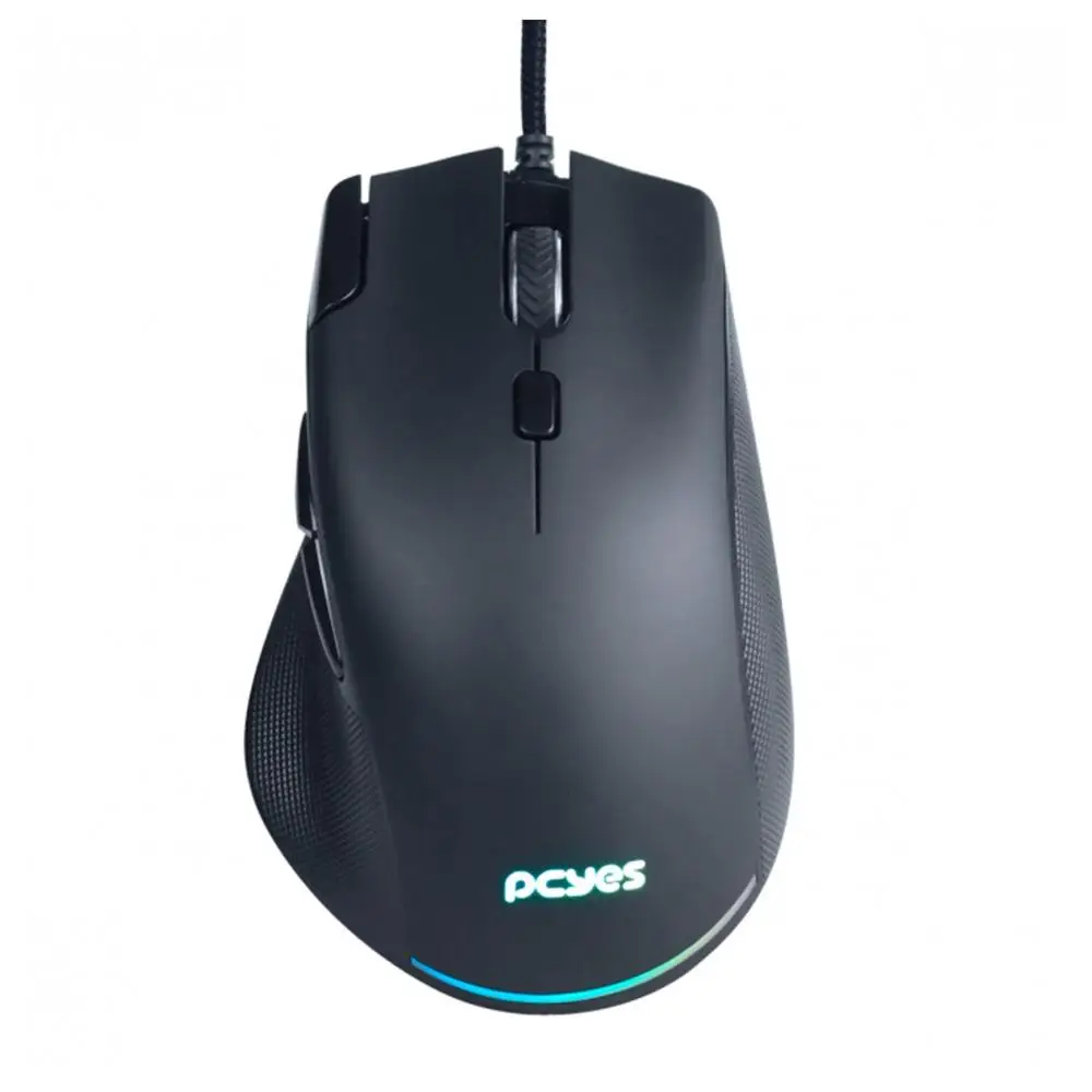 Mouse Gamer Pcyes Zyron RGB 12800 DPI 6 Buttons Black