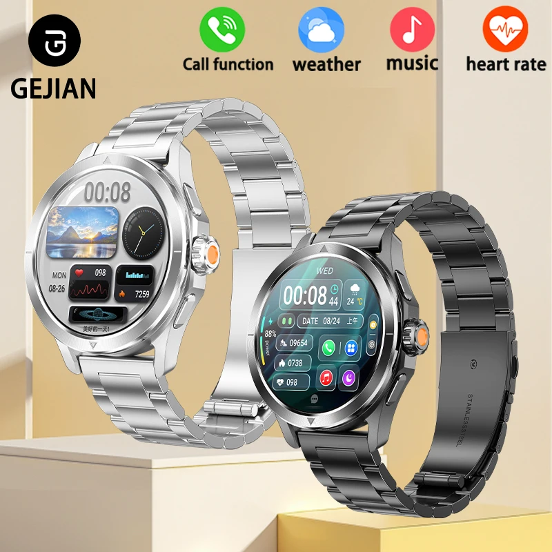 

GEJIAN новые мужские 5,0 Bluetooth умные часы с функцией мониторинга сердечного ритма сна и артериального давления Android IOS часы