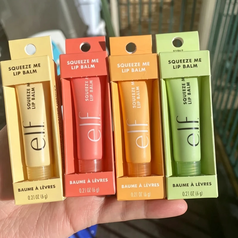 Elf Lip Gloss 6-Colors Fruit Candy Lip Balm Lightweight Moisturizing Repairing Improve Dryness Create Naturally Plump Lip Makeup