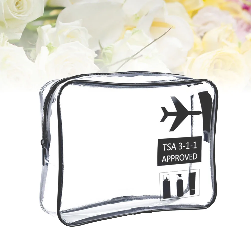 

Tpu Transparent Bag Waterproof Travel Wash Bag Large Capacity Zipper Closure Makeup Organizer Toiletry Storage