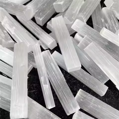 20/30pcs Selenite Natural Stone Rough Crystals Stick Mineral Healing Reiki Gift Chakra Gypsum Crafts Energy Point Wands