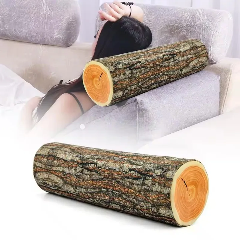 Dekoratives rundes Dekokissen, bequemes süßes Holzkissen für Zuhause, Couch, Sofa, Schlafzimmer, Wohnzimmerdekoration