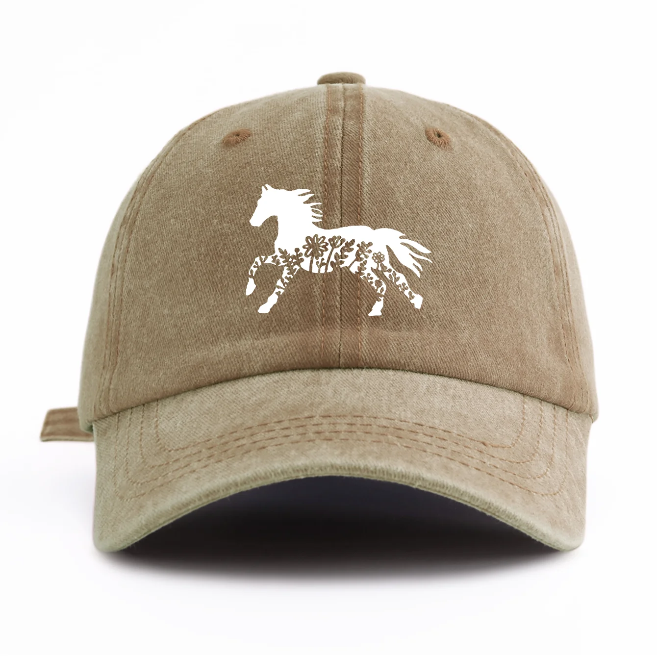 1 قطعة Pinting الحصان طباعة قبعة بيسبول مغسولة للبالغين ، الحد الأدنى ريترو ستايل عادية لينة قابل للتعديل قبعة أبي ، مثالية كهدية