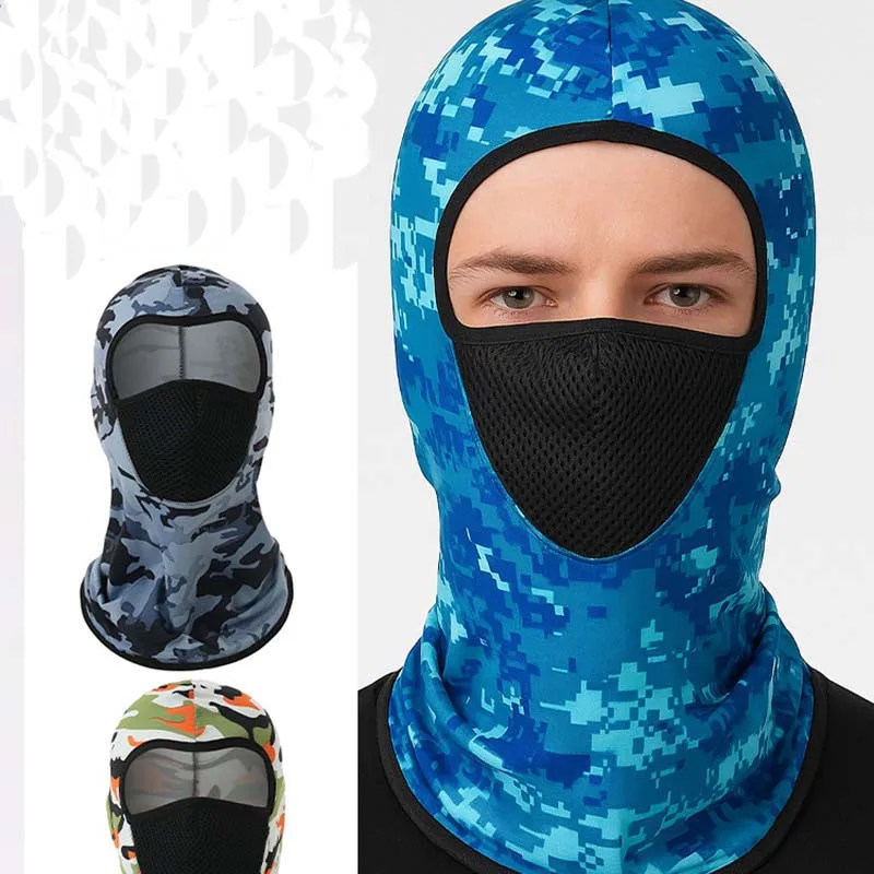 

Summer New Thin Riding Mask Sunscreen Men's Full Face Fishing Collar Lycra Sweat-Absorbent Vent Motorcycle Helmet Inner Hood
