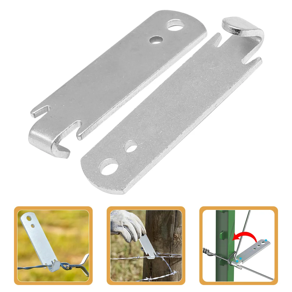 2 Pcs Steel Wire Tensioner Tool for Rope Tightener Heavy Duty Metal Tensioners Fence Cable Reusable Twisting Line