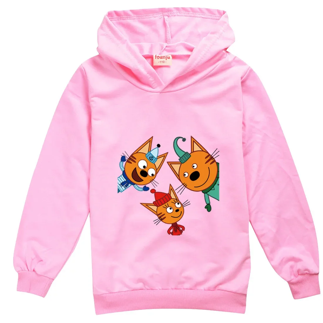 

Три Кота Kid-E-Cats Clothes Kids Russian Cartoon Three Kittens Hoodie Toddler Girls Hoody Sweatshirt Baby Boys Long Sleeve Coats