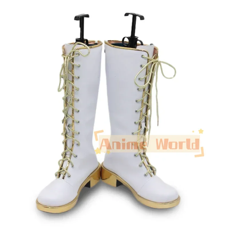Halloween 2025 K Pop Rumi Cosplay Schoenen Vrouwen Witte Laarzen Halloween Carnaval Party Rollenspel Props