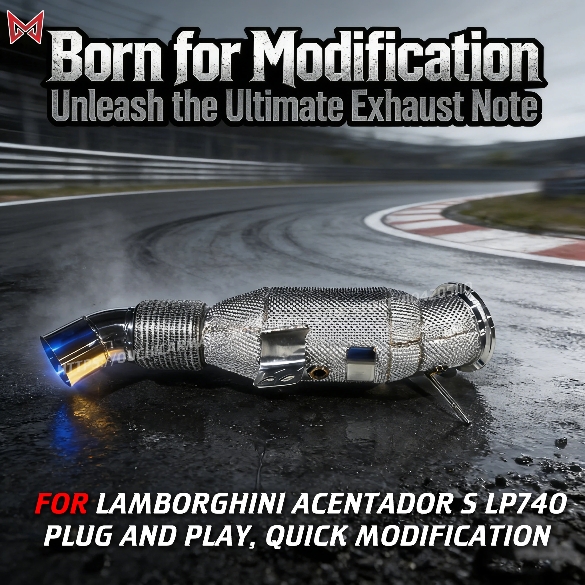 

Catalyzed Downpipe Catless Downpipe for BMW M340I B58 Stainless steel Performance Exhaust pipe with heat shield