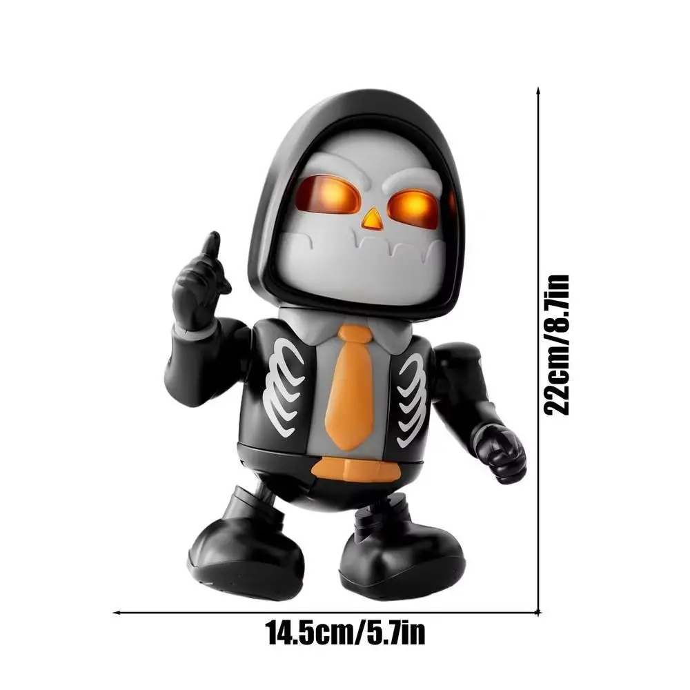 Plastic Halloween Dancing Robot Toy with Sound Simulation 3D Skeleton Dancing Toy Craft Decor Light