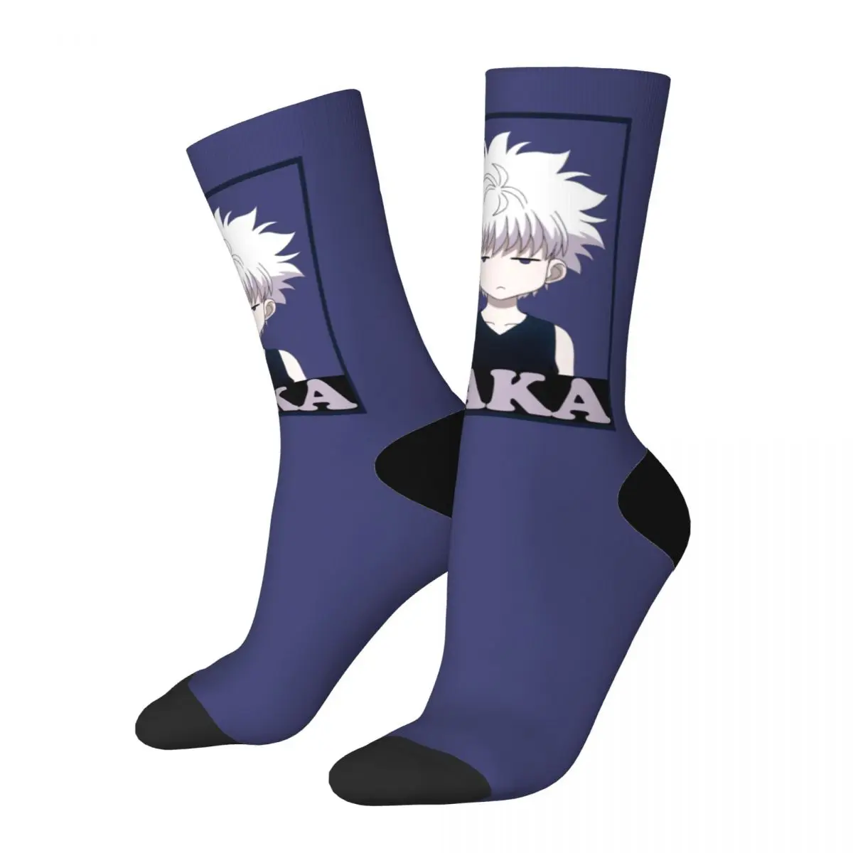 Autumn Winter Harajuku Women Men Hunter X Hunter Killua Zoldyck Baka Socks Sweat Absorbing Basketball Socks