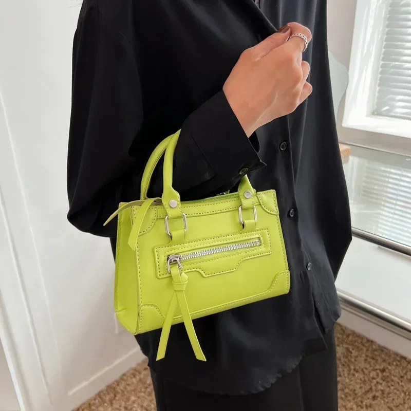 Designer Luxury 2024 New Style Woman Pu Leather Purses and Handbag High Quality Pink Green Crossbody Bags Shoulder Bags Tote Bag