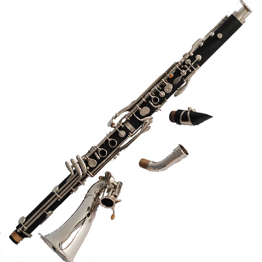 Eb Tone 17‑Key Hard Rubber Alto Clarinet Nickel Plated Woodwind Instrument For Band Practice And Stage Performance