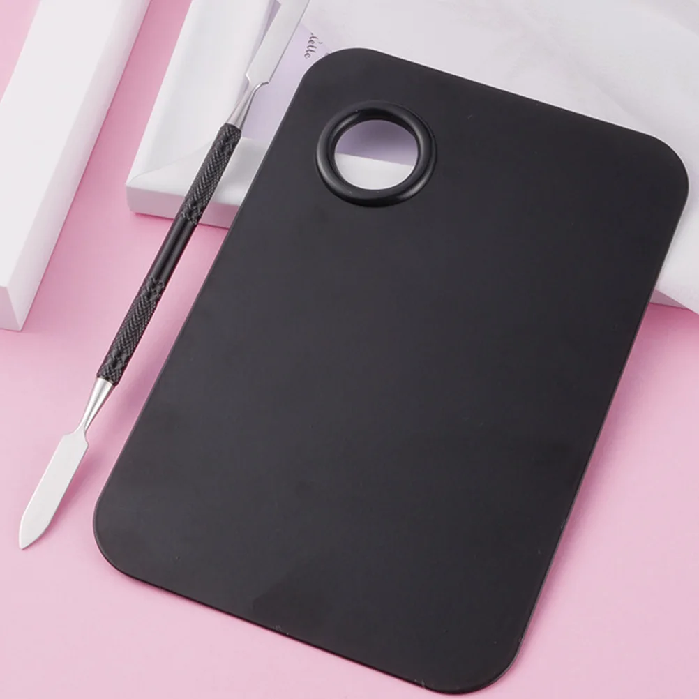 

2pcs Stainless Steel Mixing Color Palette Double Ended Nail Art Tool Set Smooth Professional Use For Foundation Lipstick Pigment