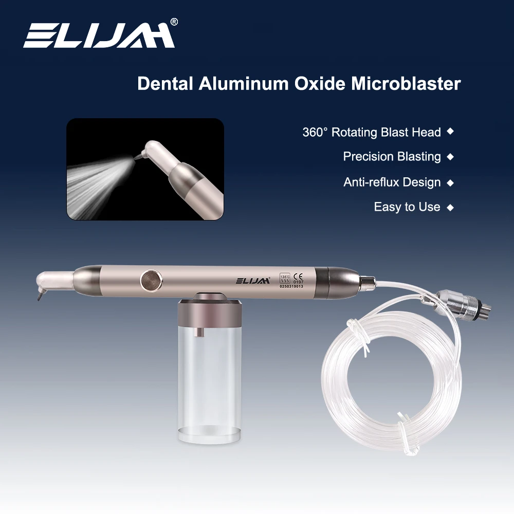 

ELIJAH Dental Microetcher Sandblasting Aluminum Oxide Micro Blaster Dental Alumina Air Abrasion Polisher Dentistry Handpiece