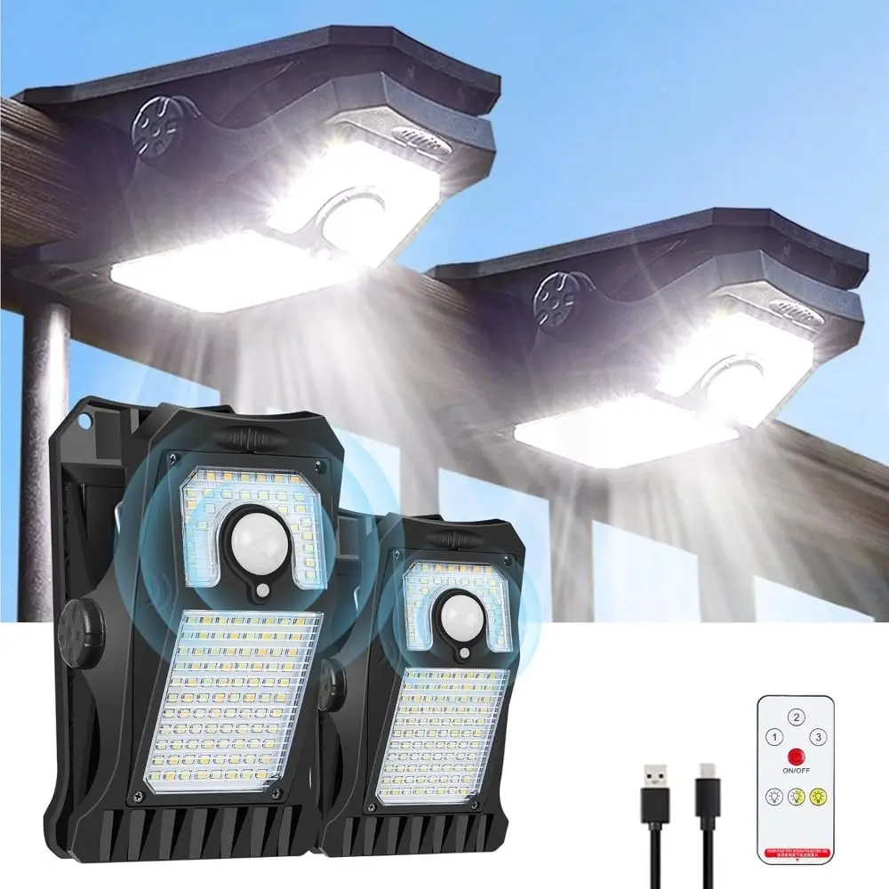 

118LEDs Solar Motion Sensor Lights Waterproof Adjustable Clip on Solar Lights High Bright Easy to Use