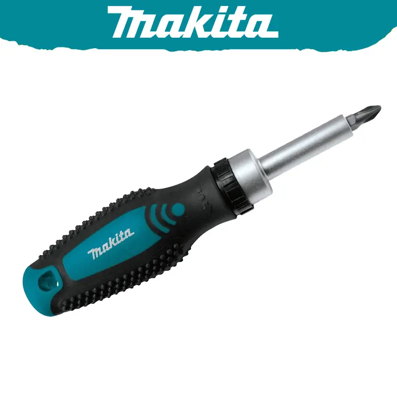 Makita D-58833 catraca chave de fenda magnética bit substituível positivo negativo antiderrapante multifuncional fácil transportar ferramentas manuais